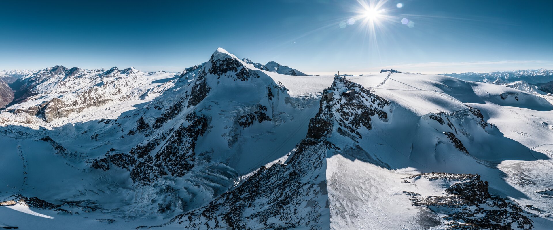 mountain panorama at the Matterhorn Glacier Paradise