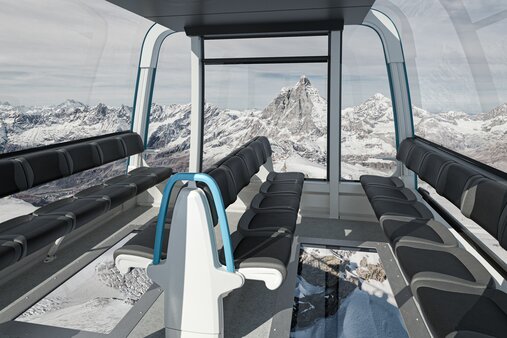 Crystal Ride Gondel innen | © Copyright © 2022 Zermatt Bergbahnen AG