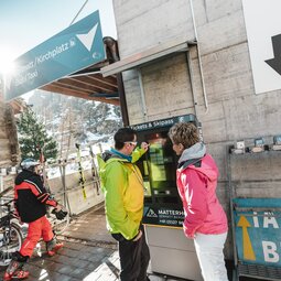Ticketautomat im Skigebiet Zermatt