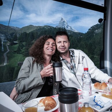 View during gondola breakfast | © Marc Kronig